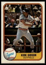 1981 Fleer #481 Kirk Gibson Rookie RC