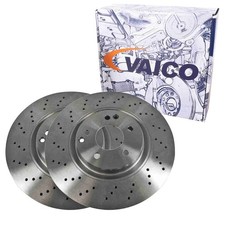 2x VAICO BREMSSCHEIBEN 330mm GELOCHT VORNE passend f&uuml;r MERCEDES C-KLASSE CLK SLK
