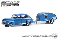 1942 Ford Fordor Super Deluxe Wtear Drop Camper Hitch Tow 30 164 Diecast