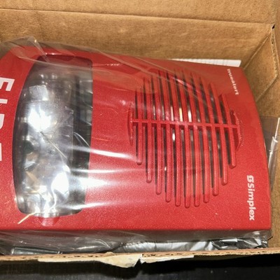 Simplex 4906-9151 S/V M-C 4  Wall Mount Strobe/Speaker Red TrueAlert Fire Alarm