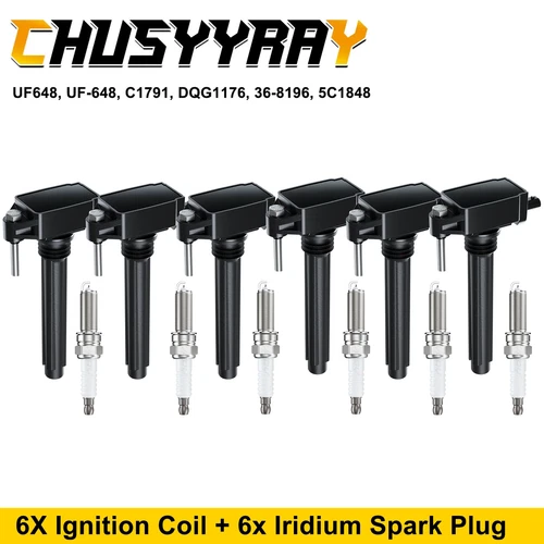 6X NEW Ignition Coil & Iridium Spark Plug For 2011-2019 Dodge Challenger 3.6L - Bild 1 von 11