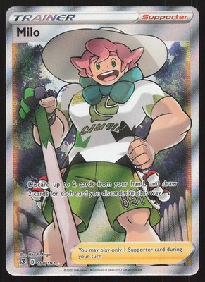 Milo (Full Art) Holo SWSH02: Rebel Clash 190/192 NM Hitoshi Ariga