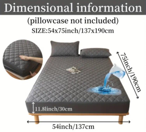 Bequemer weicher wasserdichter Matratzenschutz Schicht Spannbetttuch - Bild 11 von 13
