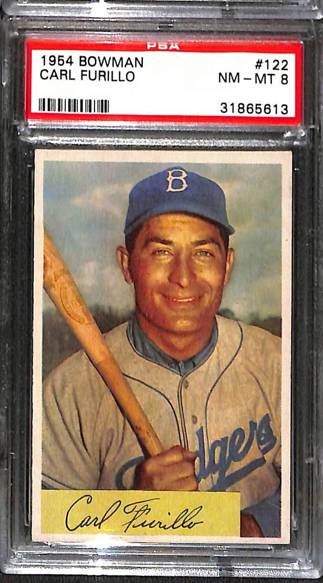 1954 Bowman #122 CARL FURILLO PSA 8 NM-MT 31865613