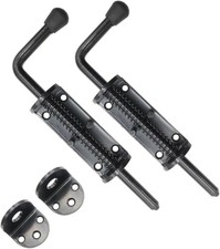 Black 2 Packs 8.5 Inch Heavy Duty Spring Loaded Latch Pin, Sliding Barrel Bolt D