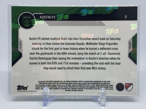 Austin FC 2021 Topps Now MLS Soccer #9 (PR=406) - Picture 2 of 2