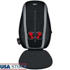 Shiatsu Massage Cushion W/ Heat Deep Kneading Relaxation Back Pain Relief New