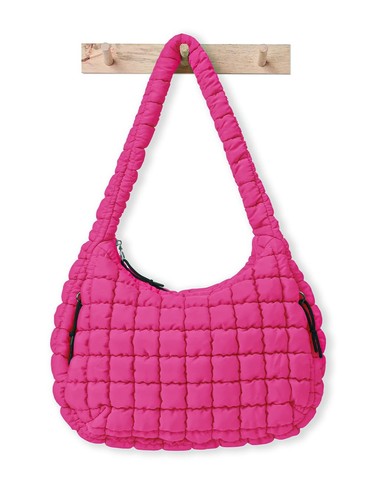 Womens' Lightweight Quilted Carryall GYM Tote Bag Puffer Crossbody Bag Soft P...