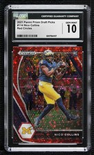 2021 Panini Prizm Draft Picks Red Circles Nico Collins #114 CGC 10 Gem Mint 1b9