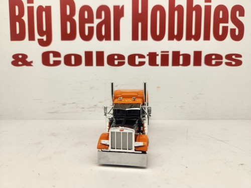 1/64 DCP Orange & Black Peterbilt 379 70" Midroof Sleeper Tractor - Picture 5 of 11