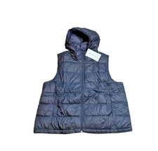 Athleta Women's Aire Puffer Vest Hood Size XL Black - Athleisure - Outdoors