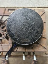 Wapak No. 9 Cast Iron Skillet Block Letter