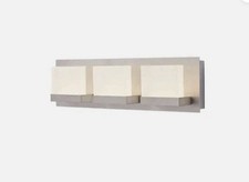 Home Decorators Alberson Collection 3-Light Brushed Nickel LED Vanity Light 