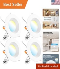 Sunco 4 Pack LED Recessed Lighting 6 Inch, Retrofit Can Lights, 965LM, 13W 75...