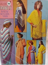 Columbia Minerva Leaflet 2548 Shawls Shawl Crochet Knit Pattern New Skylark Yarn