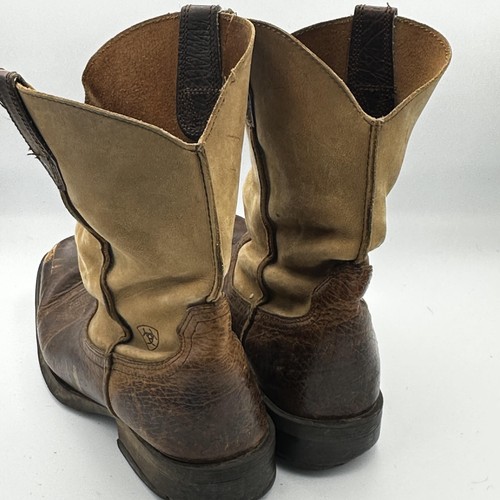 Ariat Boots Mens Size 10D Heritage Western Cowboy Square Toe Leather Work Rodeo - Picture 4 of 14
