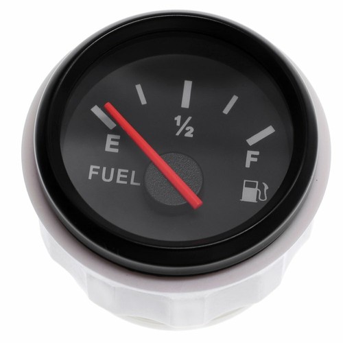 2" 52MM Universal Gas Fuel Level Gauge 0-190 ohms Red LED for Marine Boat Car - Foto 3 di 14