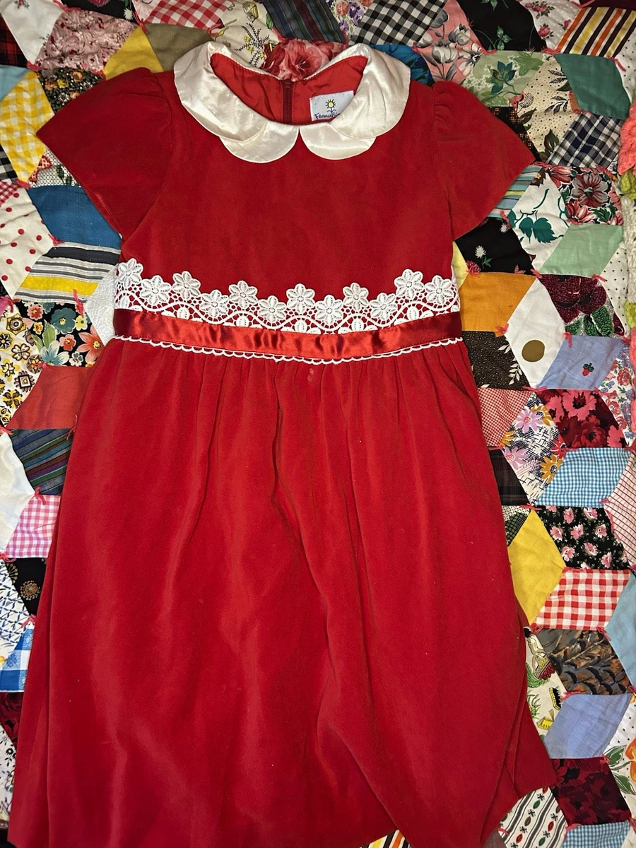 florence eiseman christmas dress Velvet Dresses for Girls for sale Seersucker dress