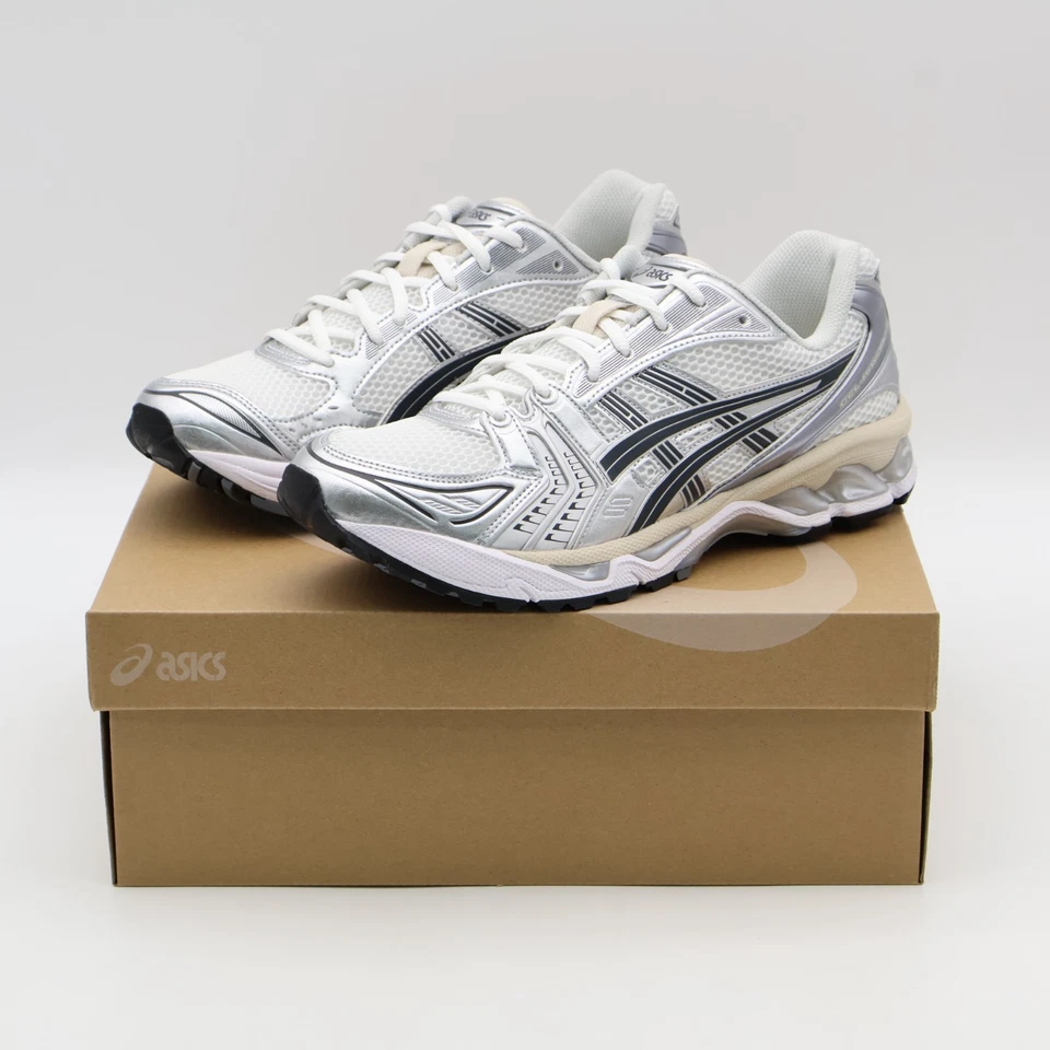 1203A537-110 ASICS Gel-Kayano 14 Blanco Gris Grafito Para Hombre Talla 4-11 Foto 2 de 4