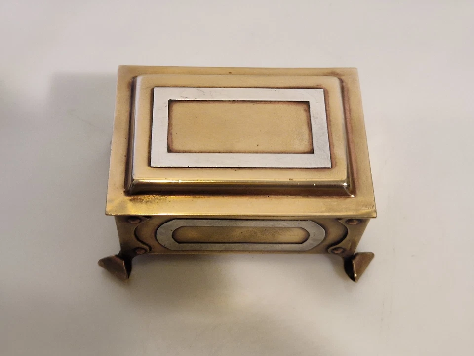 Arts and Crafts - Otto L. Heintz - Boîte à timbres - Argent sur bronze - 1911 - Photo 4/4