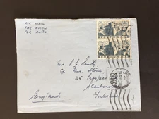 PORTUGAL 1946 1e.75 x 2 ON COVER TO SCARBOROUGH GB