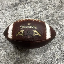Used Athletic Connection Spalding Alpha Leather Official Size Football - prepped