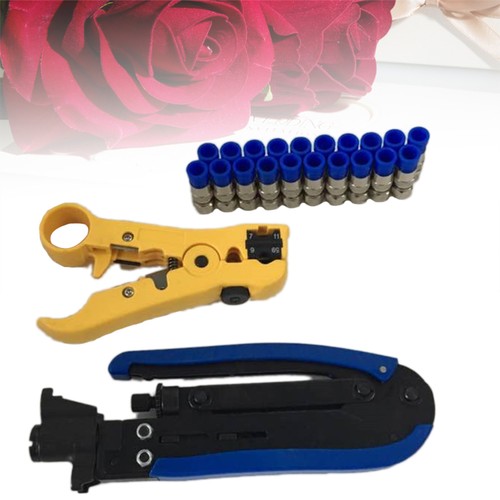Juego de alicates de prensado herramienta de compresión para herramientas de cable coaxial kit de prensado Rg6 - Imagen 7 de 11