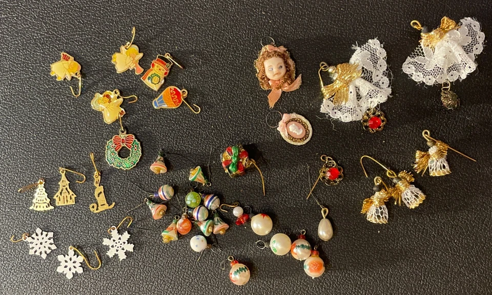 LOTE Adornos de Árbol de Navidad Vintage Crisnbon/Westrim Casa de Muñecas Miniatura 1:12 Foto 2 de 4