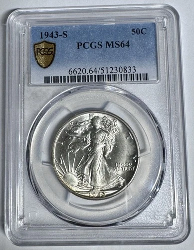 1943-S Walking Liberty Half Dollar PCGS MS-64