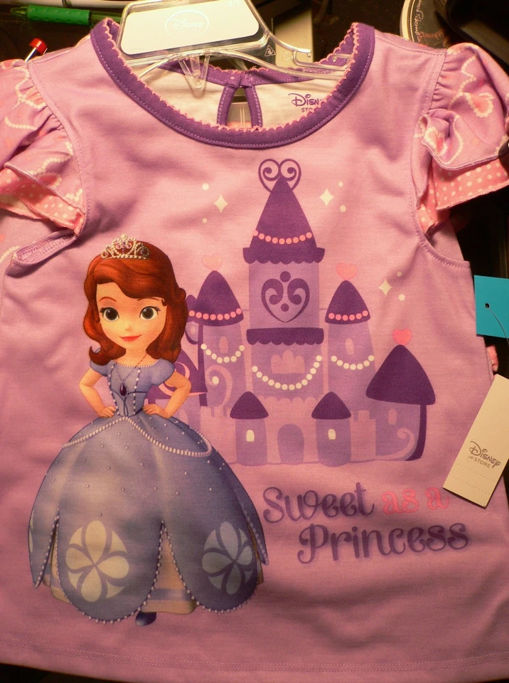SoFiA the FiRsT~PriNceSS~PJ~Pijama~Niñas 2/3 a 10~NUEVO CON ETIQUETAS~Disney Store~Junior~2013 Foto 2 de 4