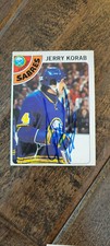 1978-79 OPC SIGNED AUTO CARD JERRY KORAB SABRES BLACKHAWKS CANUCKS KINGS  # 231