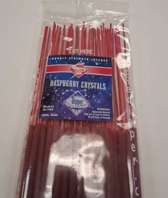 THE DIPPER DOUBLE STRENGTH 19 INCH INCENSE RASPBERRY CRYSTALS 25 STICKS 3+ HOURS