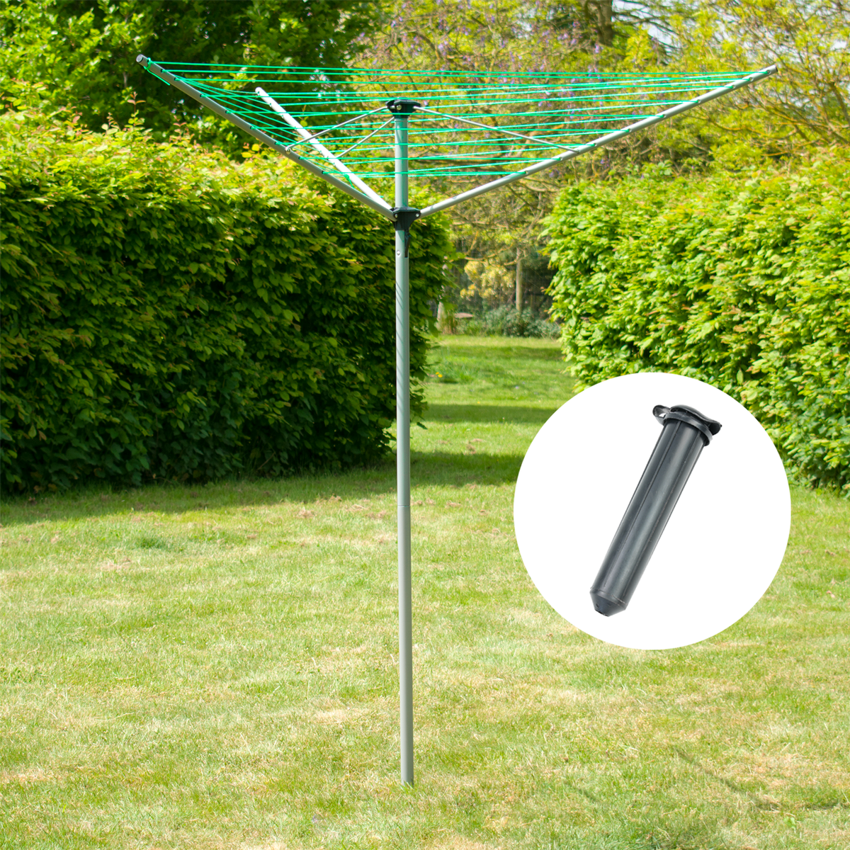 Line Clothes Airer Outside Vileda Sun-Rise Compact Outdoor Rotary