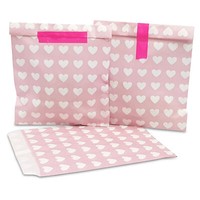 50 PapiertüTen Rosa, Herzen Candy Bag Candy Bar Hochzeit