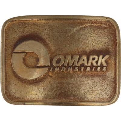 Omark Industries Oregon Tool Chainsaw File Gun Reloading 1970s Vtg Belt Buckle