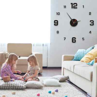 Simple Modern Design DIY Clock Decorative Frameless Wall Clock