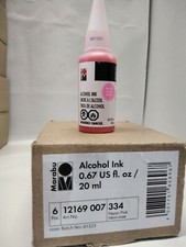 6 Pack Marabu - Alcohol Ink - .67 oz - Neon Pink