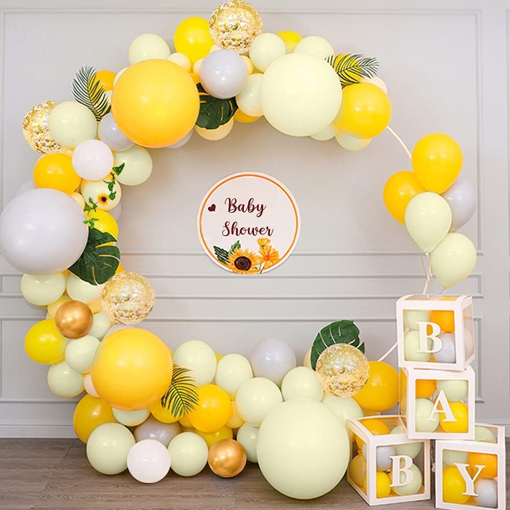 Sunflower Balloons Garland Wedding Birthday Decor Baby Shower Balloons Arch  Kit