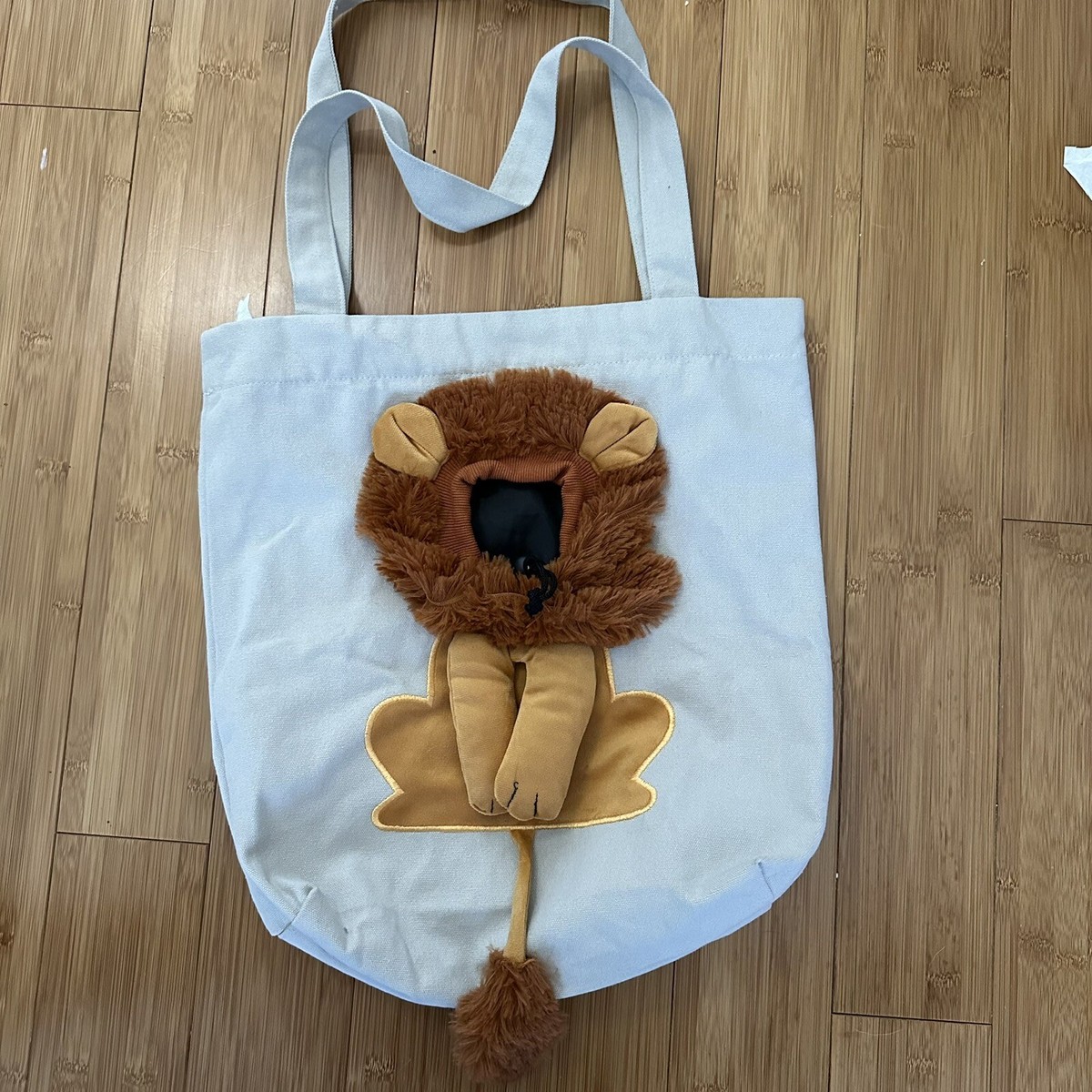 Pet Canvas Bag Lion-shaped Shoulder Bag, Cat/Dog Small Pet Carrier
