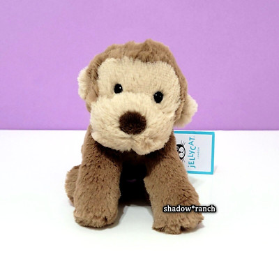 Jellycat Tiny Smudge Monkey + Dust Bag - 7'' Plush - Brand New with Tags