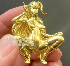 1.8" Brass Beauty Girl Statue Toy Collection