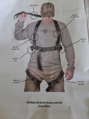 summit treestands men's pro safety Full Body harness su1822601-h