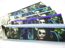 The Joker on Strong Webbing Key Fob Keychain Wristlet (Batman Movie)