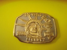 Miss Liberty Belt Buckle 100 years of Liberty 1984 with torch