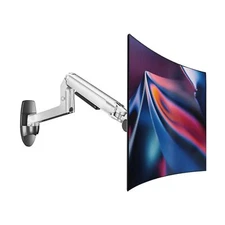 Single Monitor Wall Mount for Flat/Curved Monitors up to 38" Within 25lbs, Fu...