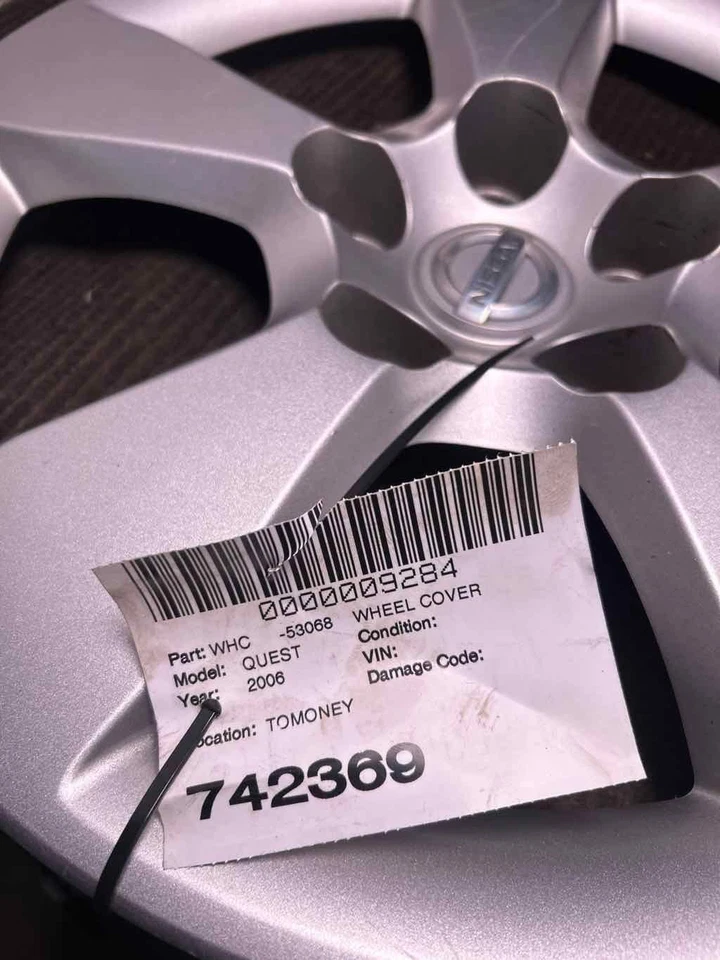 Fits 2004-06 Nissan Quest Wheel Cover 16" OEM#:403155z000 - Imagem 4 de 4