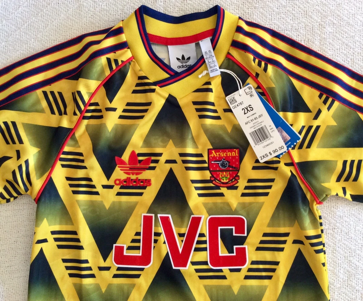 Arsenal 1991/1993 Retro Bruised Banana Away Yellow Soccer Jersey