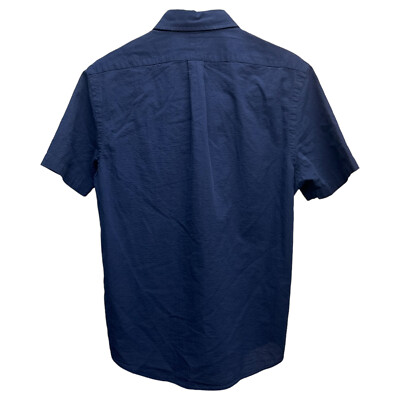 Polo Ralph Lauren Short Sleeve Shirt Navy RL Untucked Fit Classic