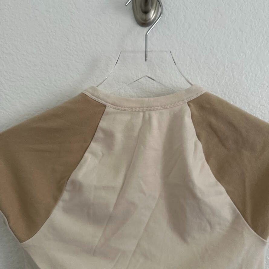 Madewell Raglan-Sleeve Baby Tee in Antique Cream | eBay