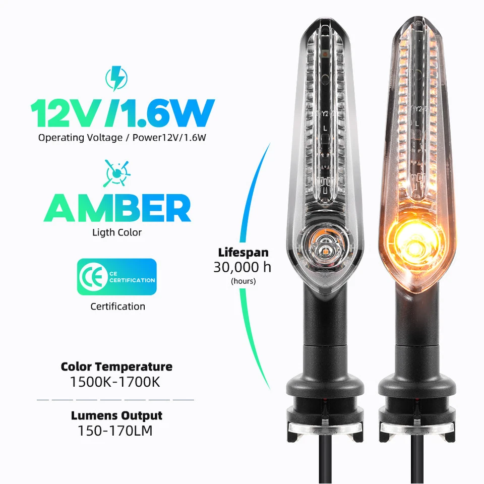 Indicador de luces de giro LED para YAMAHA MT03 MT07 09 10 TRACER 900 GT XSR900 Foto 3 de 4